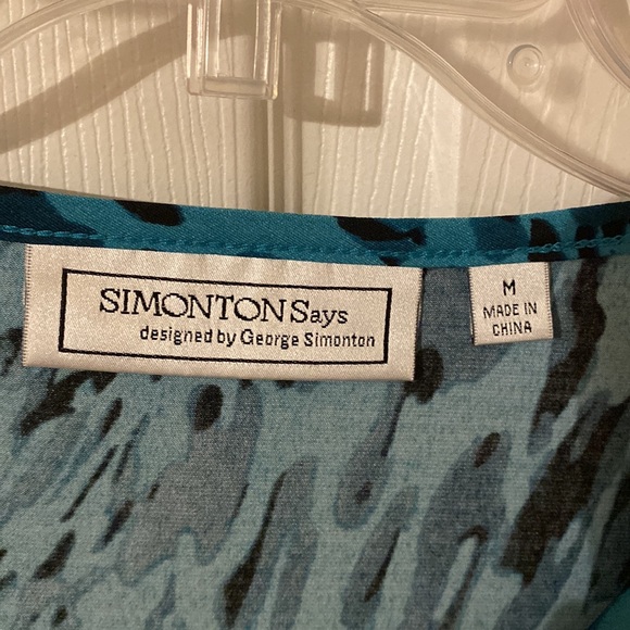 Simonton Says LS TOP SZ MEDIUM. Teal/black - Picture 5 of 8
